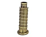 SCSpecial Estatua metálica inclinada de la torre de Pisa de 6 pulgadas, kit de modelo de torre para...