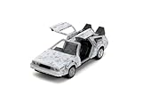 JADA- Delorean de Regreso al Futuro- Escala 1:32 (13,5cm), Fabricado en Metal Fundido a Alta...