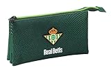 Safta Real Betis BALOMPIÉ - Portatodo Triple, Estuche Infantil, Estuche Niño, Ideal para Niños en...