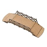 MagiDeal Modelo de Puente de Madera a Escala 1/72, construcción Artesanal de Madera, Modelo de...