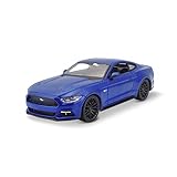 Maisto Ford Mustang GT (2015): Modelo de Coche a Escala 1:24, Puertas y capó móviles, 20 cm, Azul...