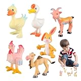 MLqkpwy Figuras de animales de granja, juego de figuras de animales, juego de maquetas realistas de...