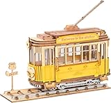 ROBOTIME 3D Madera Maquetas Tramcar para Construir Kits De Rompecabezas Modelos para Adultos Kits De...