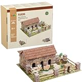 Buroku - Kit de Construcción de Granja | 430 Piezas | Ladrillos de Piedra y Madera | Fomenta...