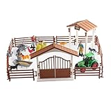 Luwecf Set de Juegos de Granja en Miniatura para Niños, Estilo un