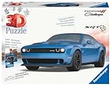 Ravensburger - Puzzle 3D, Dodge Challanger Hellcat, Maqueta de Coches, Rompecabezas para Adultos y...