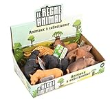 ZANIMO & CO - Pack de 12 Figuras de Animales Salvajes - 030336PA - Multicolor - Plástico - para...