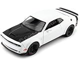 Compatible con Dodge Challenger SRT Hellcat Wide Body Blanco/Negro 1:24 Motor MAX 79350