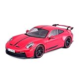 Maisto- Porsche 911 GT3 2023 Modelo de Coche a Escala 1:18, Color Rojo (536458R)