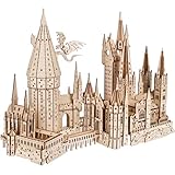 UGEARS Castillo de Hogwarts de Harry Potter Bloques de Construcción para Adultos - Rompecabezas de...