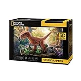 National Geographic - Puzzle 3D Velociraptor | Maquetas para Montar Regalo Niño 8 Años | Puzzle 3D...