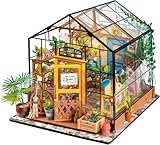 Robotime DIY Casa de Muñecas, Invernadero en Miniatura Kit para Adultos, Cathy's Flower House con...