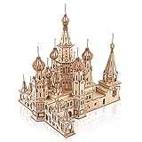 GuDoQi Puzzle 3D Madera, Maqueta de Catedral de San Basilio para Montar, Rompecabezas Madera 3D para...