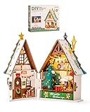 Rolife DIY Miniature House Kit Casas Miniaturas para Montar Twinkling Christmas Maquetas Madera para...