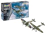 Revell- Combat Set Bf109G-10 & Spitfire Messerschmitt Accesorios, Color Plateado, Mittel (RV03710)