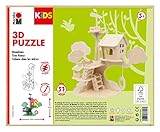 Marabu Kids 3D-Puzzle de Madera (37 Piezas, 28 x 26 cm), Color casa para árboles. (0317000000011)