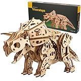 UGEARS Triceratops Modelismo Dinosaurio para Montar - Puzzle 3D Madera Dinosaurios Construir -...