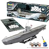 Revell-Revell-05675 Regalo Set Das BOOT-40 Aniversario, Escala 1:144, con Pinturas Base, Pegamento y...