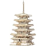 Rolife Madera Puzzle 3D Torre Pagoda de Cinco Pisos Maquetas para Montar para Construir Adultos...