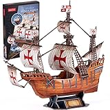 CubicFun Puzzle 3D Santa María Barco Maquetas Kits de Construcción Modelo Realista para Niños y...